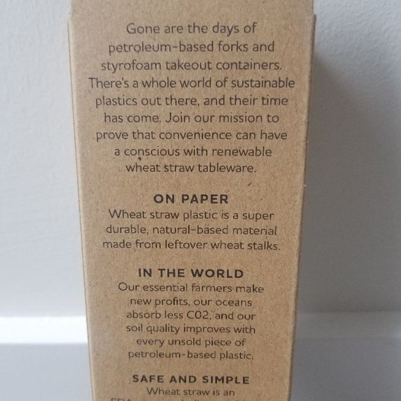 SET OF TWO (2) ON-THE-GO WHEAT STRAW UTENSIL SET - BLACK - NEW/BOXED - Picture 3 of 5